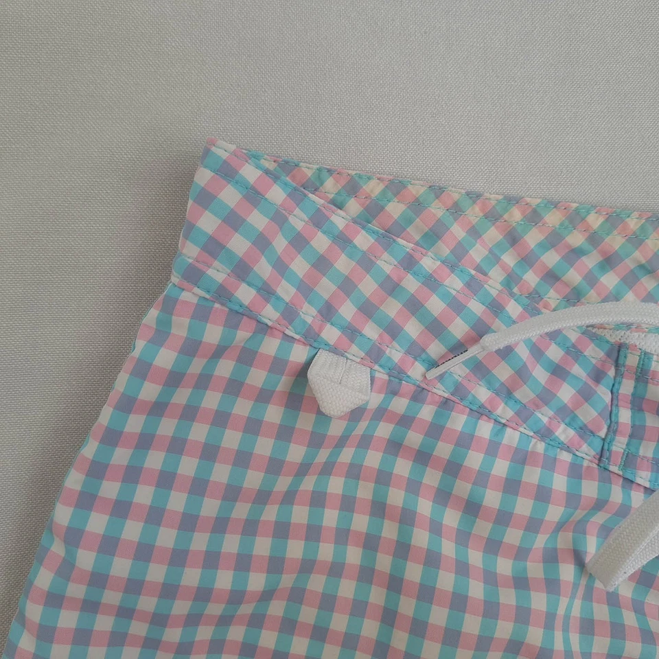 Sundek Mens Board Shorts Size 34 Rainbow Beach Swim Trunk Gingham Check Lined - Image 3 of 4