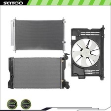 A/C Cooling Fan & Radiator & Condenser Kit For 2014-2017 Toyota For Corolla 1.8L