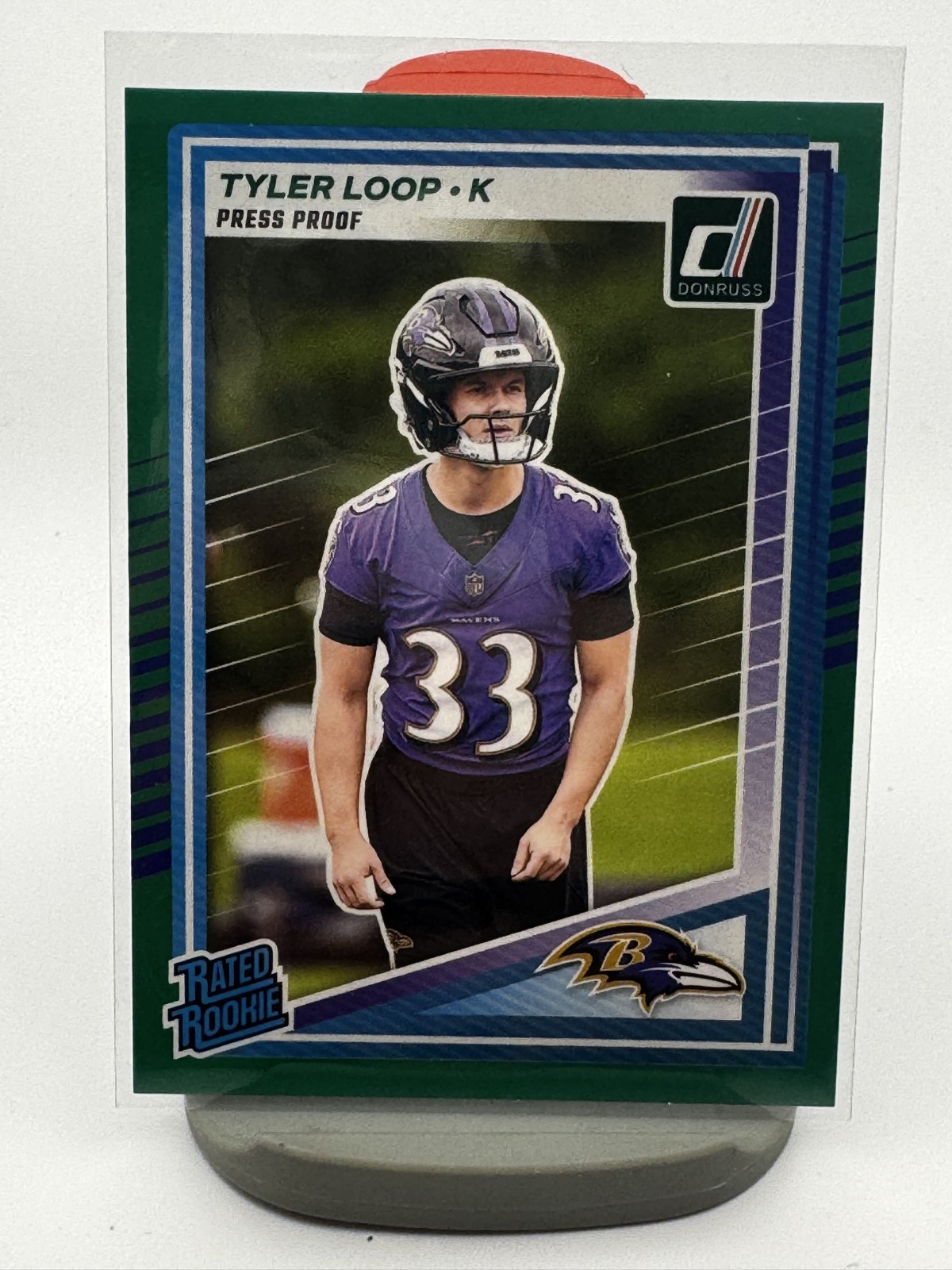 001-2025 Panini Donruss - Rated Rookie Tyler Loop #382 Press Proof Green (RC)