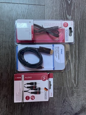 Set 3x neue Kabel Schwaiger & DINIC   Audio & DisplayPort   originalverpackt