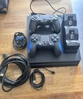 Sony PlayStation 4 500 GB Edition Console Jet Black, 2 Controllers, 5 Games
