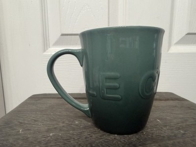 Le Creuset Stoneware Coffee Mug 580ml XL Logo Artichaut Blue New