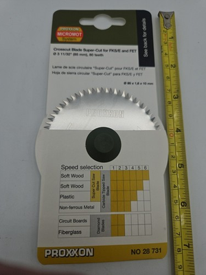 #ad Proxxon Crosscut Blade Super Cut For FKS E and FET 3 11 32 85 Mm 80 Teeth $34.99