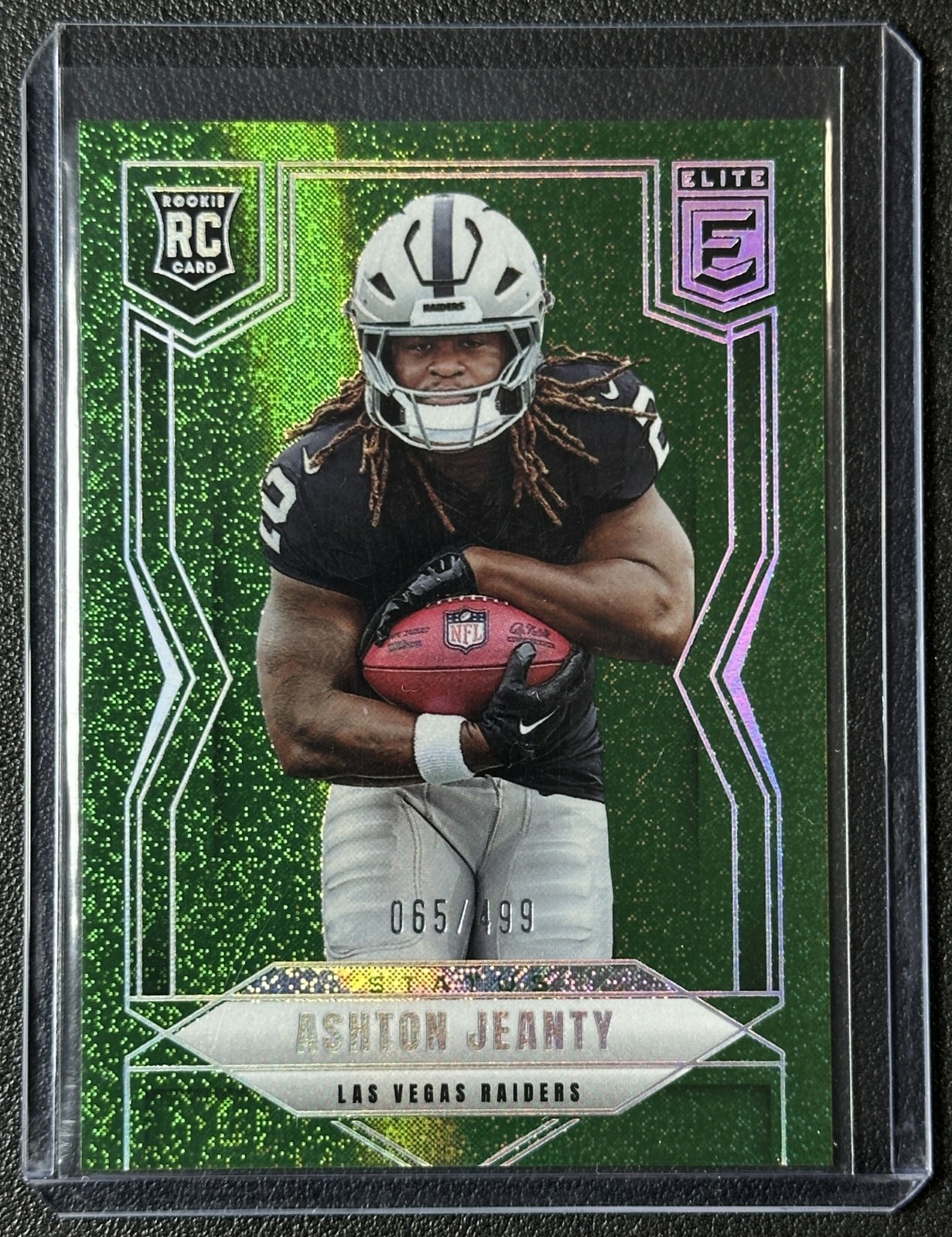 ASHTON JEANTY 2025 PANINI DONRUSS ELITE #113 ROOKIE STATUS SPARKLE RC 65/499