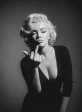Rare Marilyn Monroe Middle Finger Poster, Unframed Poster Home Art Decor