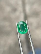1.23 Ct Natural Zambia Emerald Oval Cut 8x6 mm Loose Gemstone For Jewelry