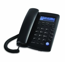 Ornin Y043 Corded Landline Telephone for Home, Caller ID/Call Waiting, Black