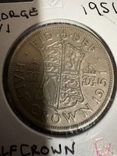 1951 George VI Half Crown Coin - Excellent condition - High detail