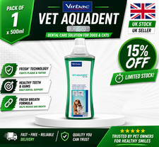 Virbac Vet Aquadent Water Additive for Dogs and Cats Dogs 500ml UK Stock
