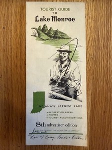 Indiana 1968 Tourist Guide To Lake Monroe Vintage Travel Brochure