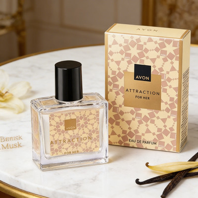Avon ATTRACTION Damen Parfum Tasche Spray Brombeere Moschus Vanille Amber Mode