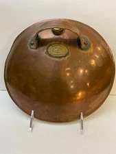 Antique custom made Copper  Warmer Oval Metal UK one of a kind medical primative