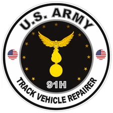 US Army Track Vehicle Repairer Bumper Sticker Military Soldier Decal 5"