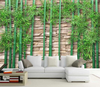 3D Bambus Mauer M355 Tapete Wandbild Selbstklebend Abnehmbare Aufkleber  Jenny | eBay.de