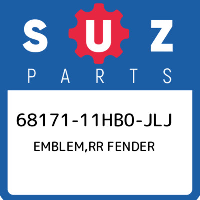 68171-11HB0-JLJ Suzuki Emblem,rr fender 6817111HB0JLJ, New Genuine OEM Part