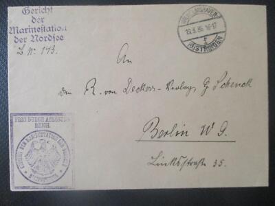 (F1038) Umschlag F.d.A., Gericht Marinestation der Nordsee, W`haven-Rüstringen
