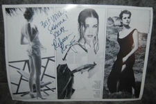 (M2) photo dédicace autographe autograph rebecca romijn