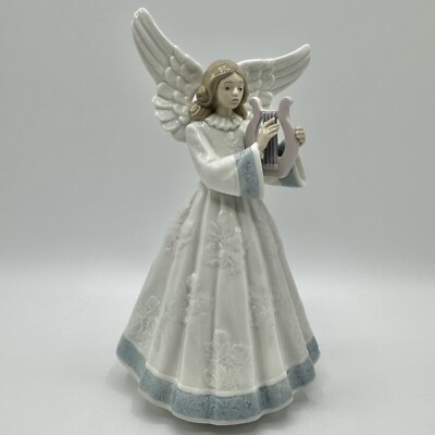 Vintage Lladró  Heavenly Harpist  Tree Topper Angel Figurine #5830 Retired /cb