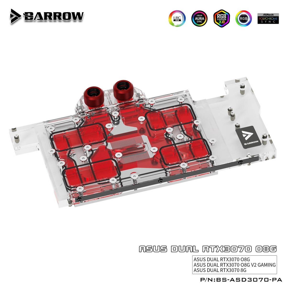 2080 Super Rtx 2080 Flash Gpu Bios Barrow GPU Water Block For ASUS