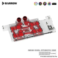 Barrow GPU Water Block for ASUS DUAL RTX 3070 O8G V2 Aurora GAMING BS-ASD3070-PA
