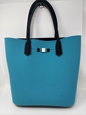 Save My Bag Teal Blue Neoprene Top Handle Sho...