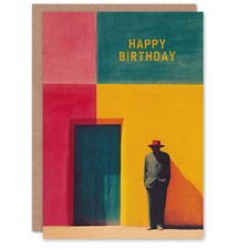 Bunter Mexikanischer Gentleman-Blockmann Fotokarte Geburtstagskarte