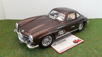 Miniature Burago 1/18 Mercedes-Benz 300 SL 1954, Grise, Roues Tôle, Occasion