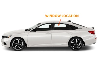 Driver/Left Side Rear Door Window Glass For 2018-2025 Honda Accord