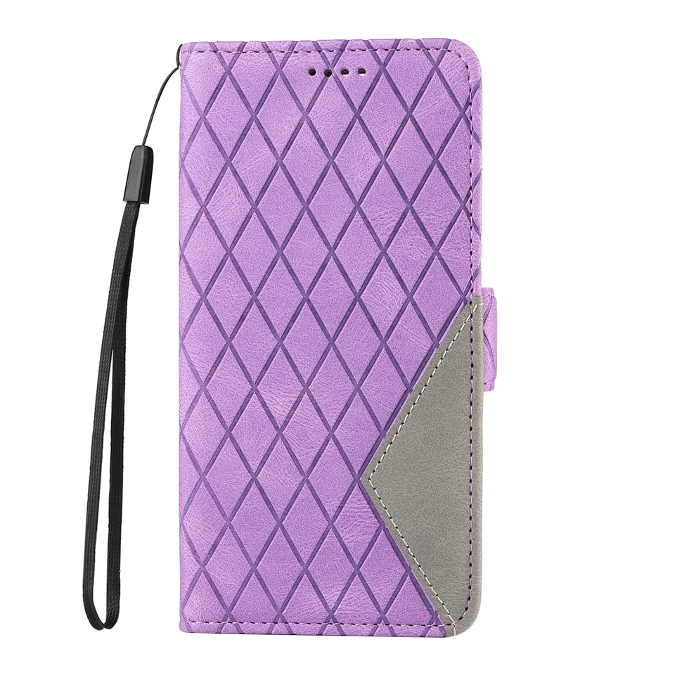 For Various Models Wallet Spliced PU Leather Cover Stand Case Protective Skins - Image 3 of 4