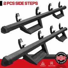 Fit 2015-2026 Colorado/Canyon Crew Cab 4" Drop Running Boards BLK Nerf Bar BCKA