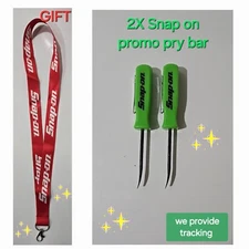 2X Green Snap on tools Promo PRY BAR screwdrivers per order pocket Clip NEW+GIFT