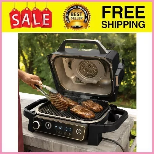 Ninja Woodfire Outdoor Grill & Smoker, 7-in-1 Master Grill, BBQ