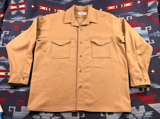 FILSON Men's Wool Jac-Shirt Camel Size 46 XL / XXL Vtg Shirt Jacket Seattle