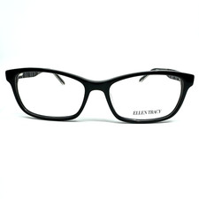 ELLEN TRACY Eyeglasses Frame Paris Black Laminate 52-15-130 Black H9511