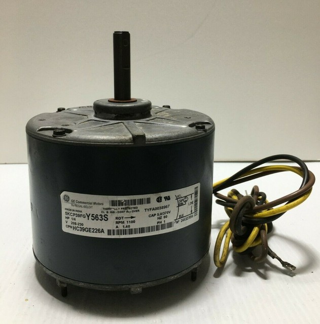 GE 5KCP39FGY563S Carrier HC39GE226A 1/4HP 230V Condenser Fan Motor used