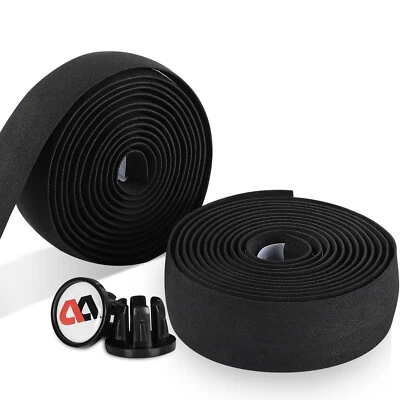 WEST BIKING Rennrad Fahrrad Lenkerband PU EVA Lenkerband schwarz ein Paar