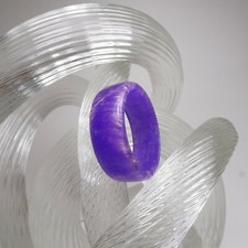 Violet Brass Duochrome Acrylic Resin Ring Men's or Women's Handmade to Order