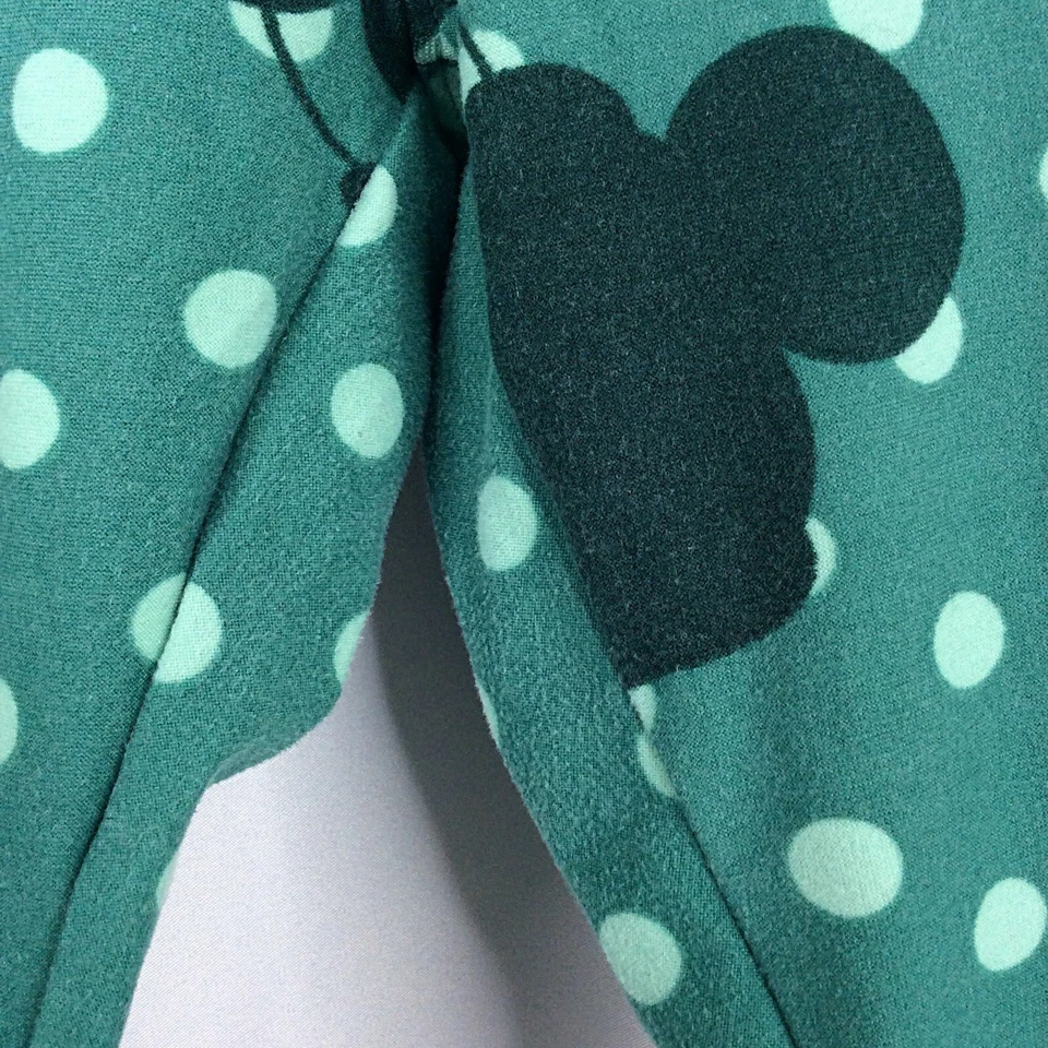 LulaRoe Women's Disney Minnie Mouse Leggings OS Green Polka Dots - Image 4 of 4