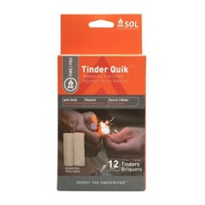 SOL Survive Outdoors Longer TINDER QUIK Waterproof & Windproof Tinder for Fire