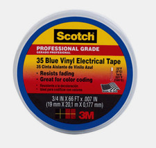 Scotch 35 BLUE Vinyl ELECTRICAL TAPE Professional 3/4" W x 66 ft. L 10836-DL-10
