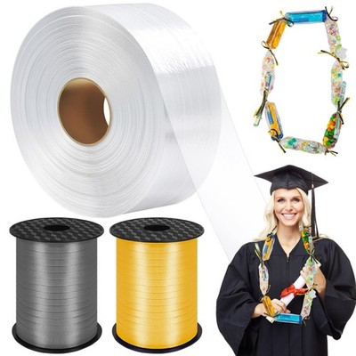 Candy Lei Poly Tubing, 2 Inch x 1000 ft Clear Graduation Candy Lei Making Kit...