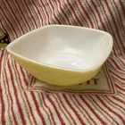 Pyrex 410 12 oz Yellow Square Bowl Vintage Ovenware