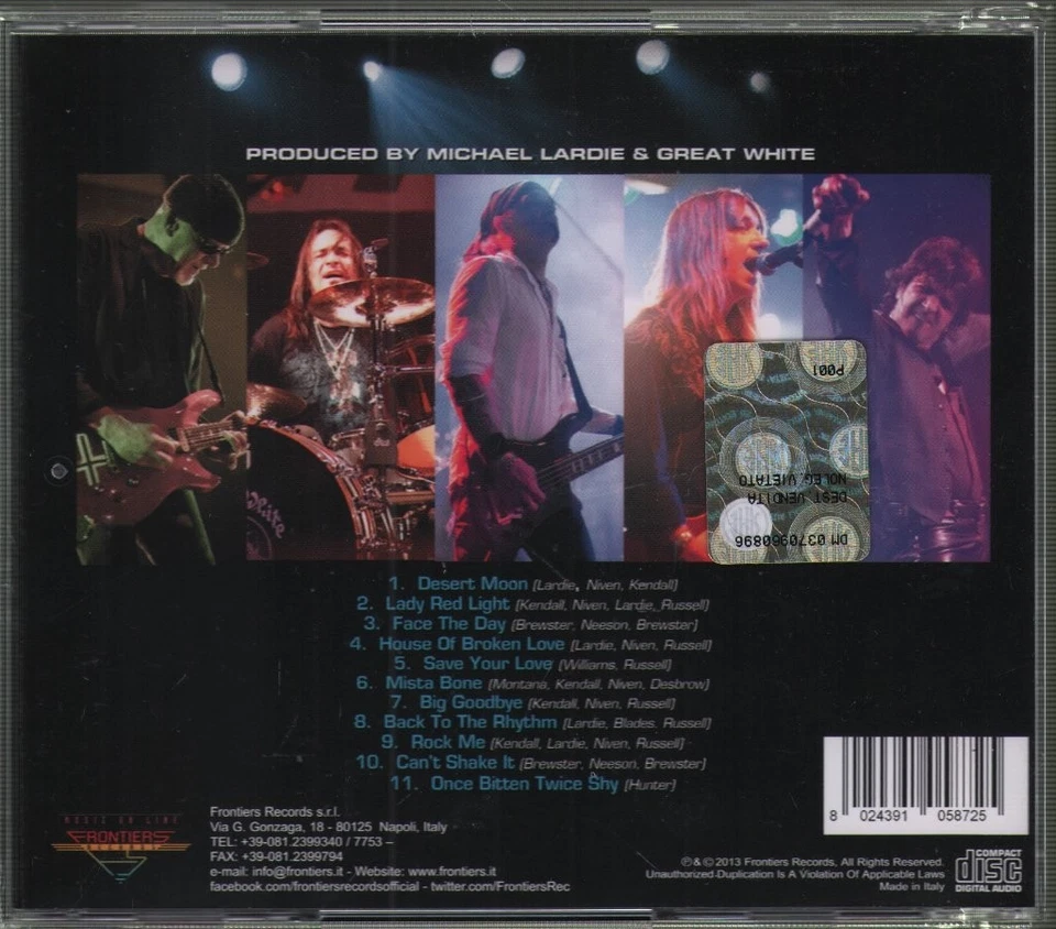 Great White 30 Jahre - Live Vom Sunset Strip CD Italien Frontiers 2013 CD - Bild 3 von 3