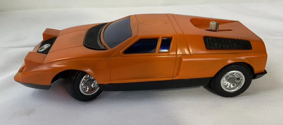 Coche Computadora Radio Shack Vintage Años 70 Naranja Mercedes Benz C111 1:18 No Probado Foto 2 de 4