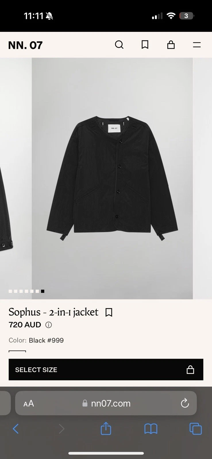 NN07 Sophus 2-in-1 Jacket Black Men’s S Great Condition image 11