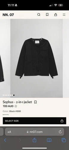 NN07 Sophus 2-in-1 Jacket Black Men’s S Great Condition image 11