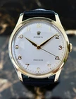A STUNNING GENTS VINTAGE 1959 OVERSIZE (35MM) ROLEX PRECISION IN 9K SOLID GOLD