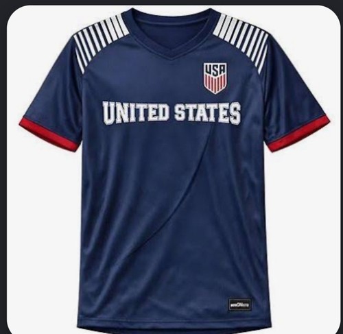 Icon Sports USA United States National Team Soccer Jersey Shirt Navy  Size L