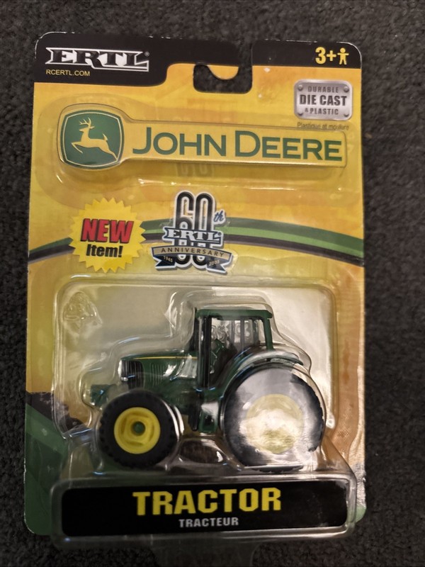 ERTL  60th Anniversary John Deere Tractor Die Cast Metal 1/64 New