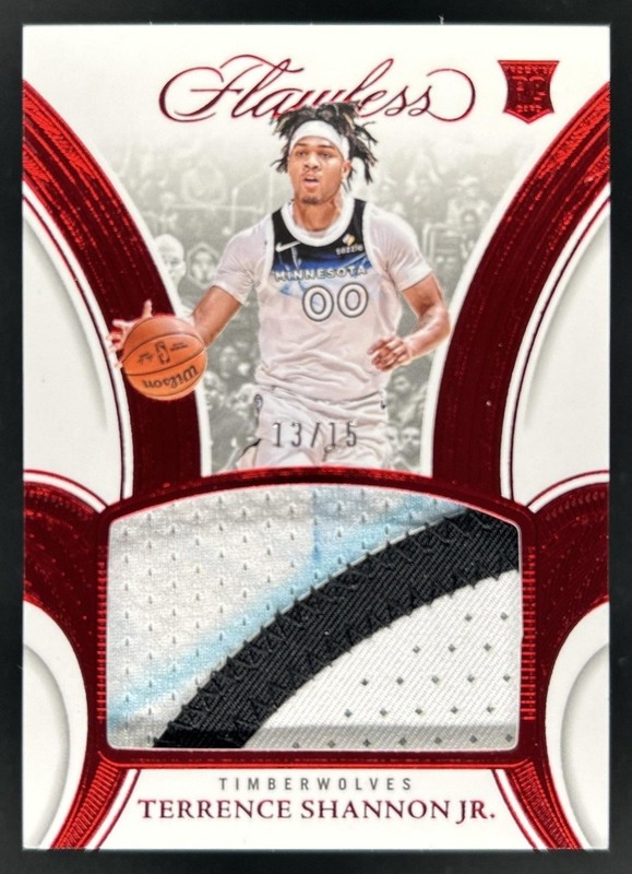 2024-25 Panini Flawless Terrence Shannon Jr. Patches Ruby RC #/15 Timberwolves